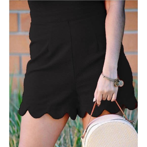 Monteau Scalloped Romper NWOT! - Black, Size S - Picture 6 of 16